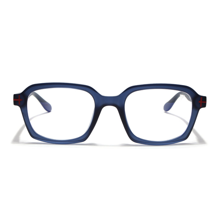 Voyage Blue Rectangle Eyeglasses for Men & Women (SV006FMG7472-C4)