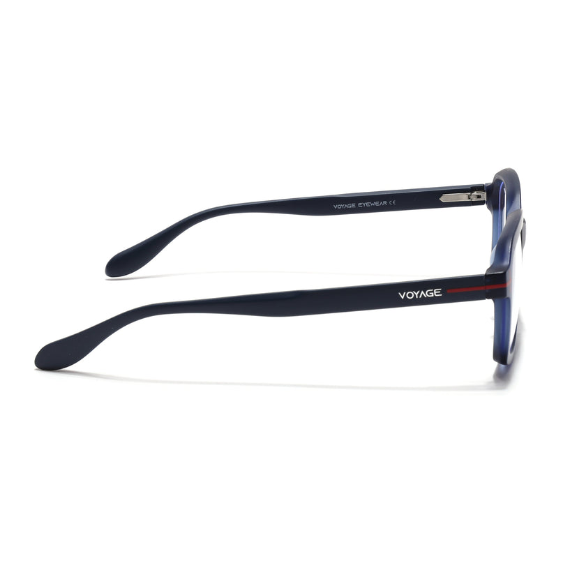 Voyage Blue Rectangle Eyeglasses for Men & Women (SV006FMG7472-C4)