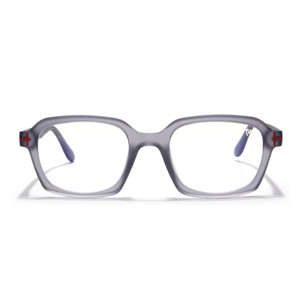 Voyage Grey Rectangle Eyeglasses for Men & Women (SV006FMG7474-C6)