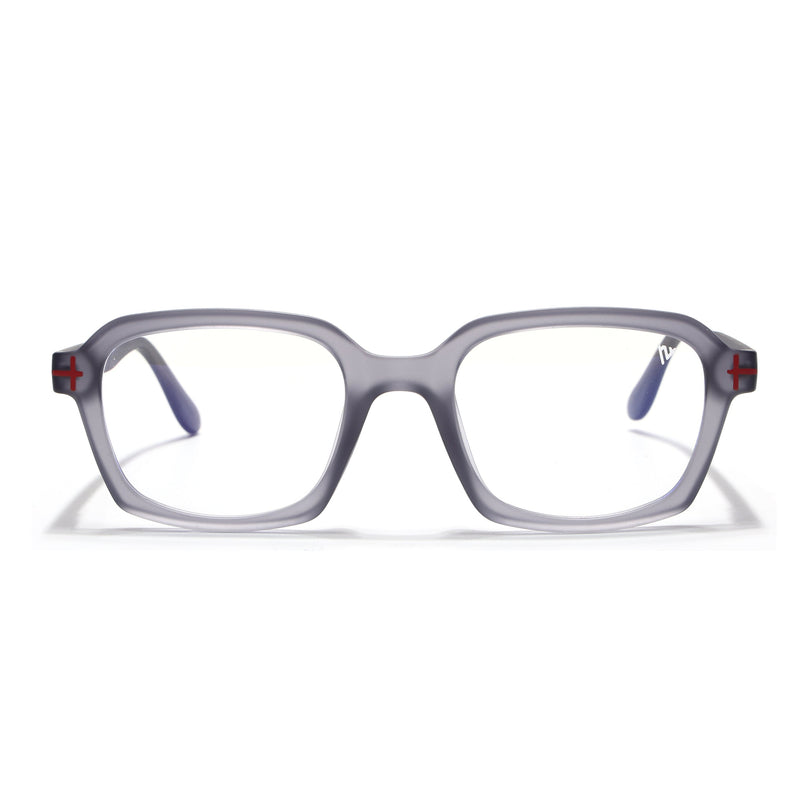 Voyage Grey Rectangle Eyeglasses for Men & Women (SV006FMG7474-C6)