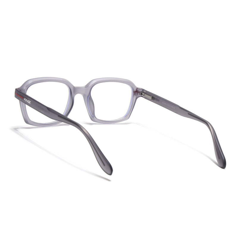 Voyage Grey Rectangle Eyeglasses for Men & Women (SV006FMG7474-C6)