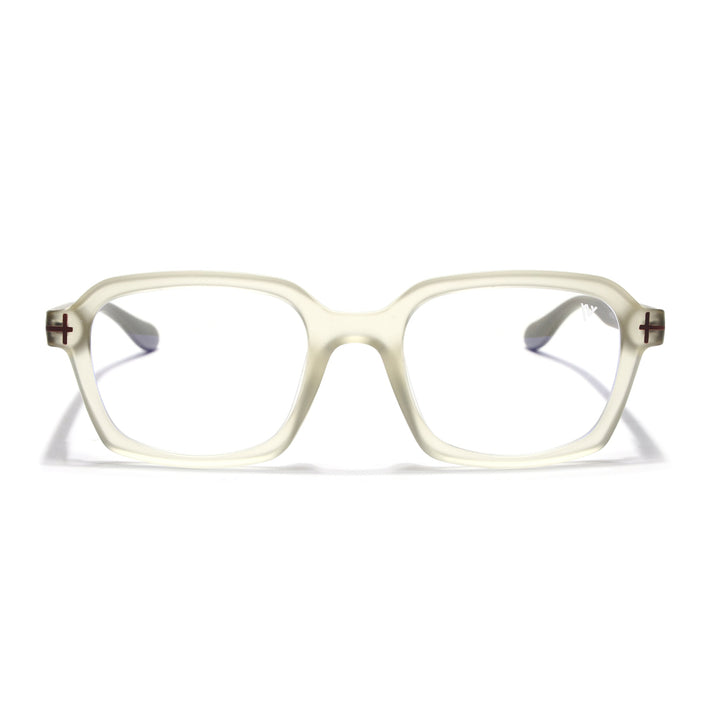 Voyage Light Grey Rectangle Eyeglasses for Men & Women (SV006FMG7475-C7)