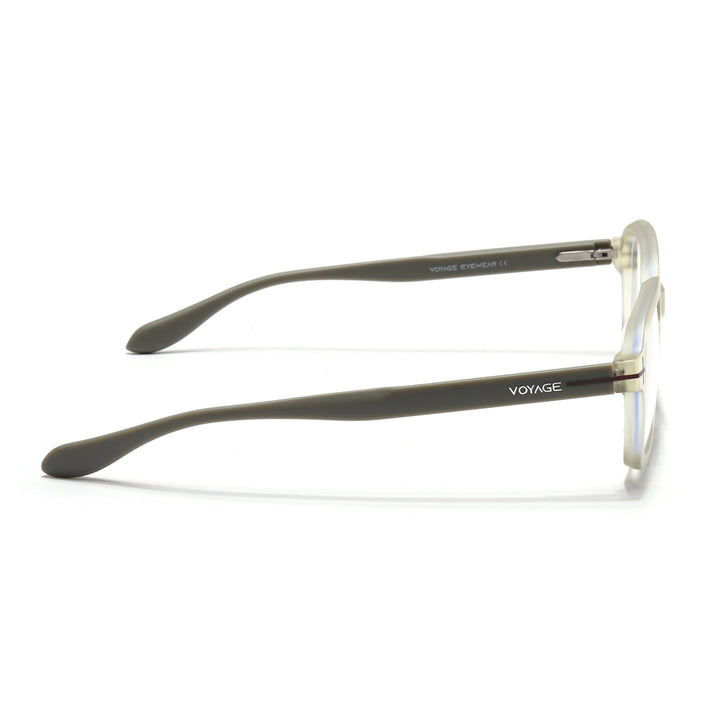 Voyage Light Grey Rectangle Eyeglasses for Men & Women (SV006FMG7475-C7)