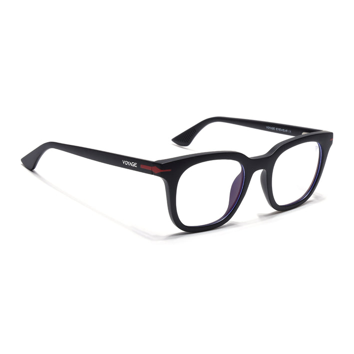 Voyage Black Wayfarer Eyeglasses for Men & Women (SV007FMG7477-C1)