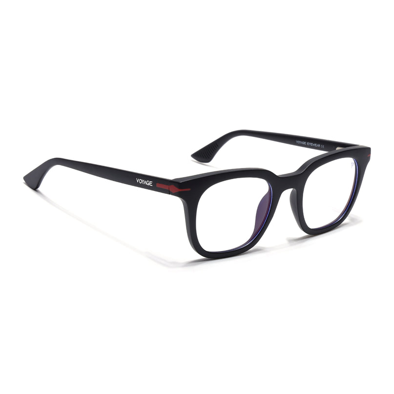 Voyage Black Wayfarer Eyeglasses for Men & Women (SV007FMG7477-C1)