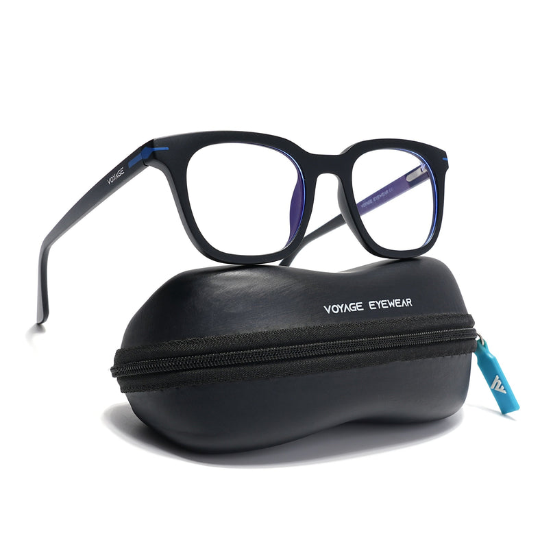 Voyage Black Wayfarer Eyeglasses for Men & Women (SV007FMG7478-C2)