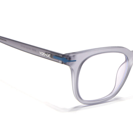 Voyage Light Grey Wayfarer Eyeglasses for Men & Women (SV007FMG7481-C5)
