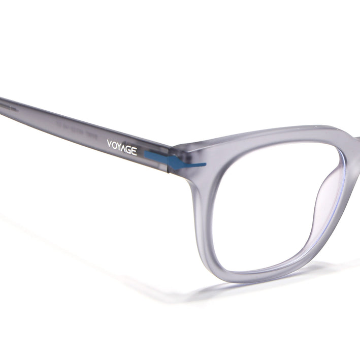 Voyage Light Grey Wayfarer Eyeglasses for Men & Women (SV007FMG7481-C5)