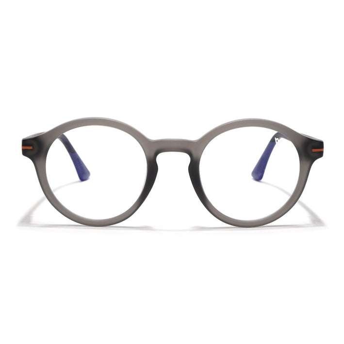 Voyage Dark Grey Round Eyeglasses for Men & Women (SV008FMG7488-C4)