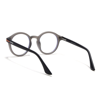 Voyage Dark Grey Round Eyeglasses for Men & Women (SV008FMG7488-C4)