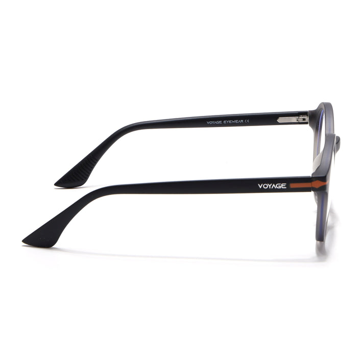 Voyage Dark Grey Round Eyeglasses for Men & Women (SV008FMG7488-C4)