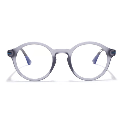 Voyage Light Grey Round Eyeglasses for Men & Women (SV008FMG7489-C5)