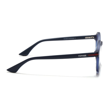 Voyage Blue Round Eyeglasses for Men & Women (SV008FMG7490-C6)