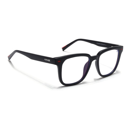 Voyage Black Square Eyeglasses for Men & Women (SV009FMG7493-C1)