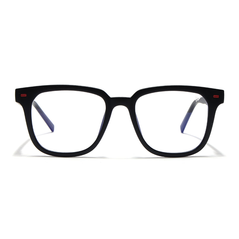 Voyage Black Square Eyeglasses for Men & Women (SV009FMG7493-C1)