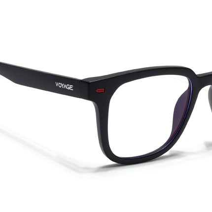 Voyage Black Square Eyeglasses for Men & Women (SV009FMG7493-C1)