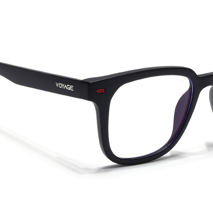 Voyage Black Square Eyeglasses for Men & Women (SV009FMG7493-C1)