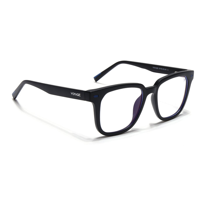 Voyage Black Square Eyeglasses for Men & Women (SV009FMG7494-C2)