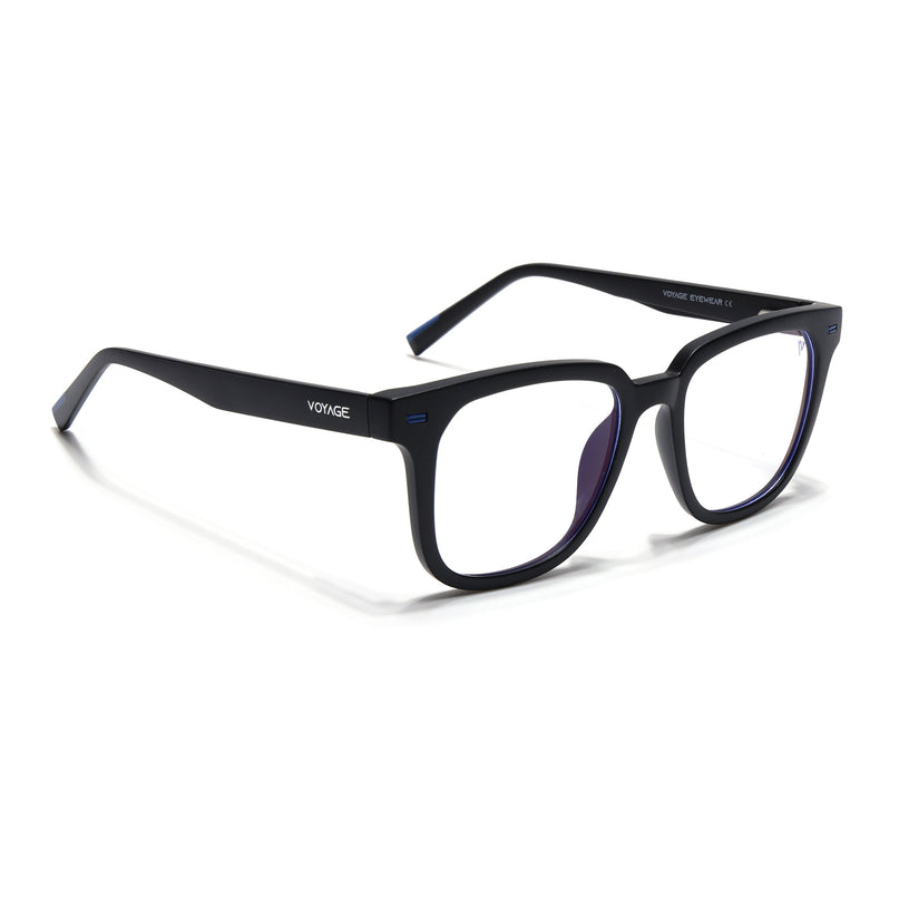 Voyage Black Square Eyeglasses for Men & Women (SV009FMG7494-C2)