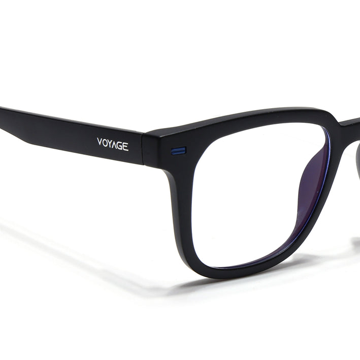 Voyage Black Square Eyeglasses for Men & Women (SV009FMG7494-C2)
