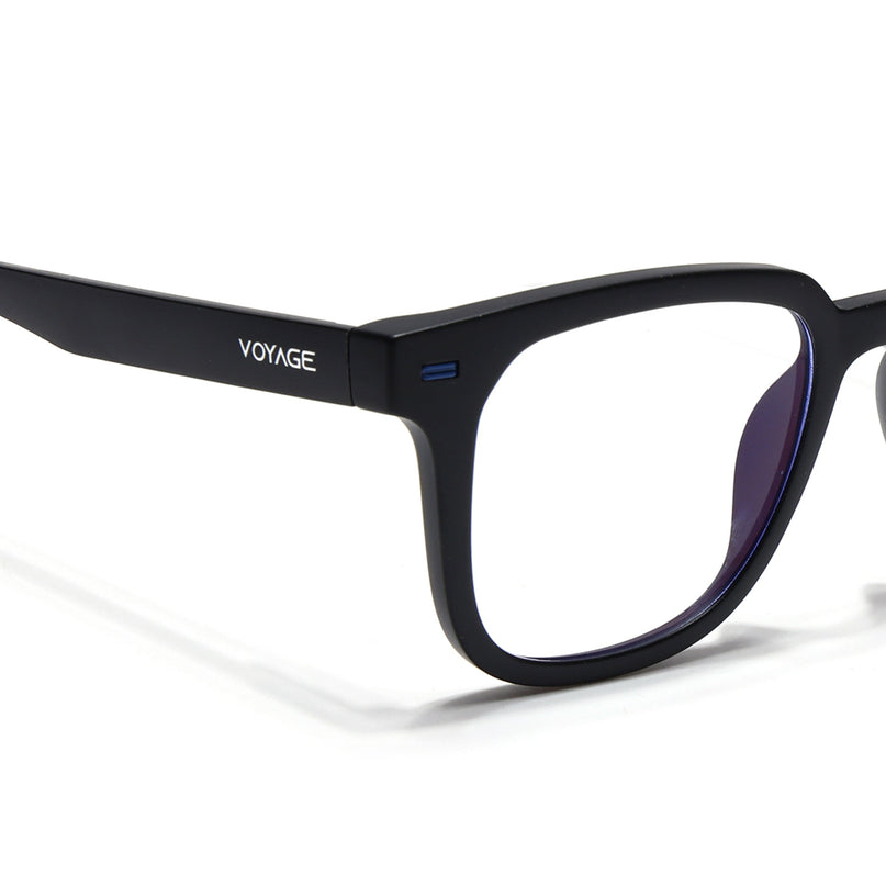 Voyage Black Square Eyeglasses for Men & Women (SV009FMG7494-C2)