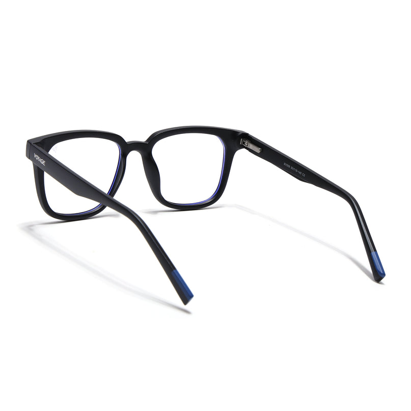 Voyage Black Square Eyeglasses for Men & Women (SV009FMG7494-C2)