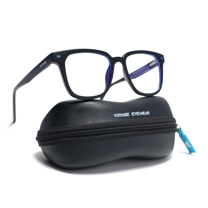 Voyage Black Square Eyeglasses for Men & Women (SV009FMG7494-C2)