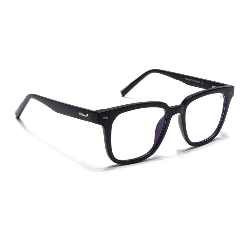 Voyage Black Square Eyeglasses for Men & Women (SV009FMG7495-C3)