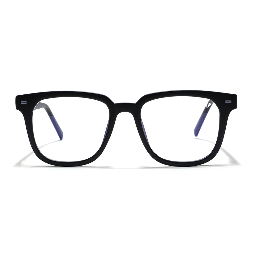 Voyage Black Square Eyeglasses for Men & Women (SV009FMG7495-C3)