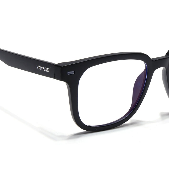 Voyage Black Square Eyeglasses for Men & Women (SV009FMG7495-C3)