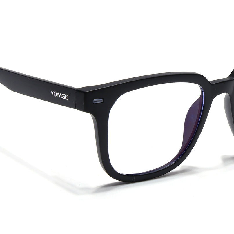 Voyage Black Square Eyeglasses for Men & Women (SV009FMG7495-C3)
