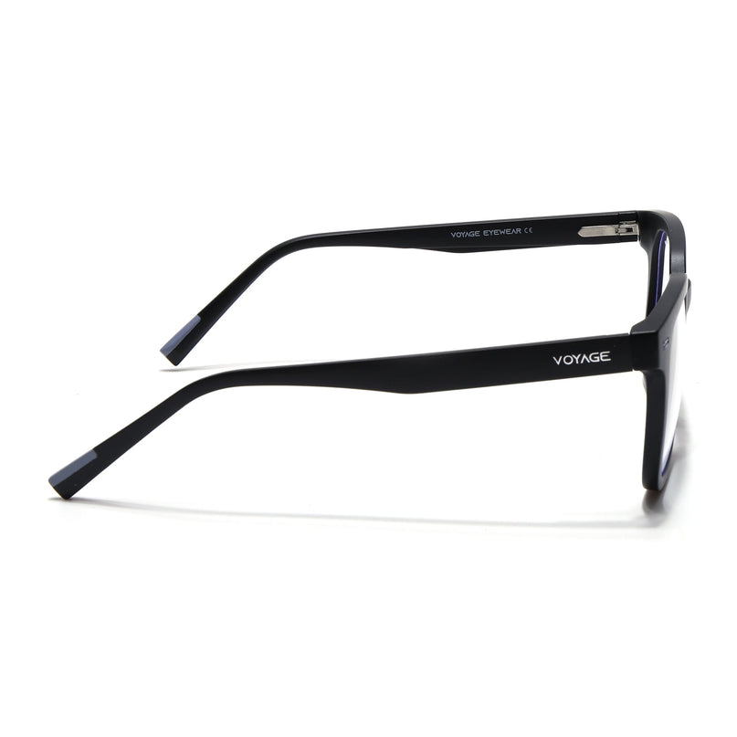 Voyage Black Square Eyeglasses for Men & Women (SV009FMG7495-C3)