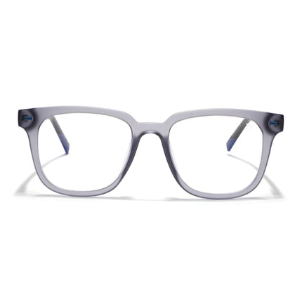 Voyage Light Grey Square Eyeglasses for Men & Women (SV009FMG7497-C5)