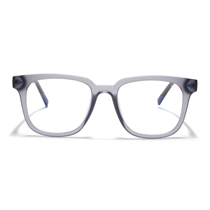 Voyage Light Grey Square Eyeglasses for Men & Women (SV009FMG7497-C5)