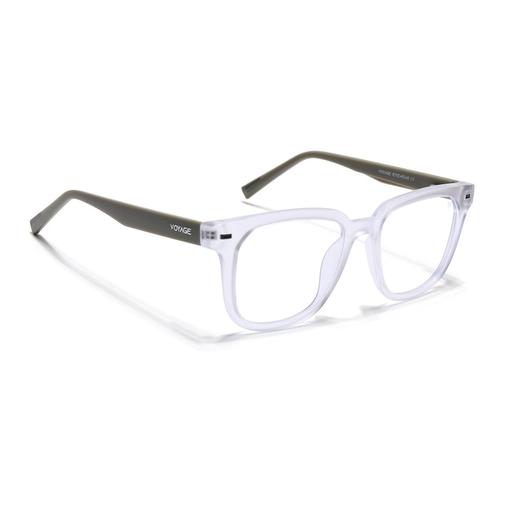 Voyage Transparent Square Eyeglasses for Men & Women (SV009FMG7500-C8)
