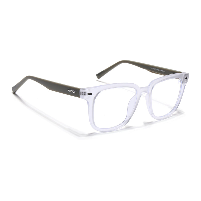 Voyage Transparent Square Eyeglasses for Men & Women (SV009FMG7500-C8)