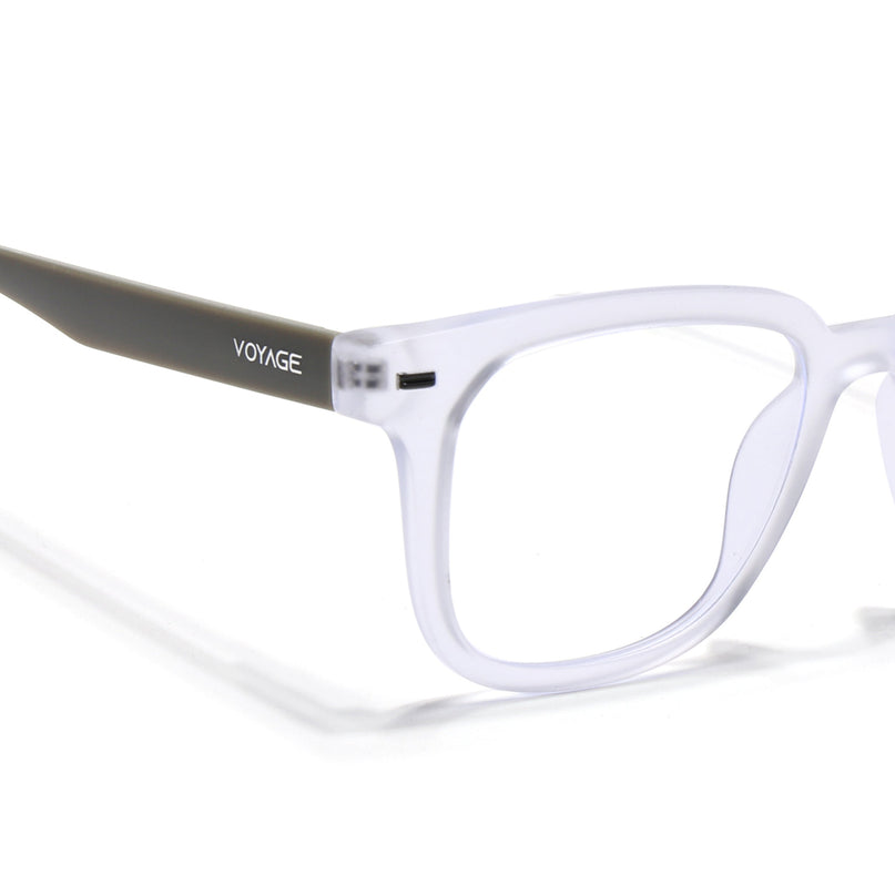 Voyage Transparent Square Eyeglasses for Men & Women (SV009FMG7500-C8)