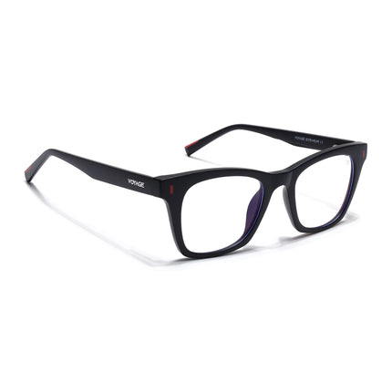 Voyage Black Wayfarer Eyeglasses for Men & Women (SV010FMG7501-C1)