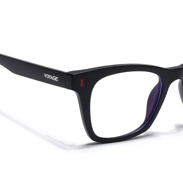 Voyage Black Wayfarer Eyeglasses for Men & Women (SV010FMG7501-C1)