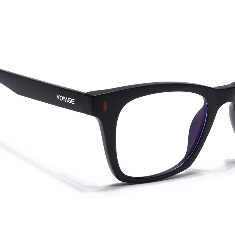 Voyage Black Wayfarer Eyeglasses for Men & Women (SV010FMG7501-C1)