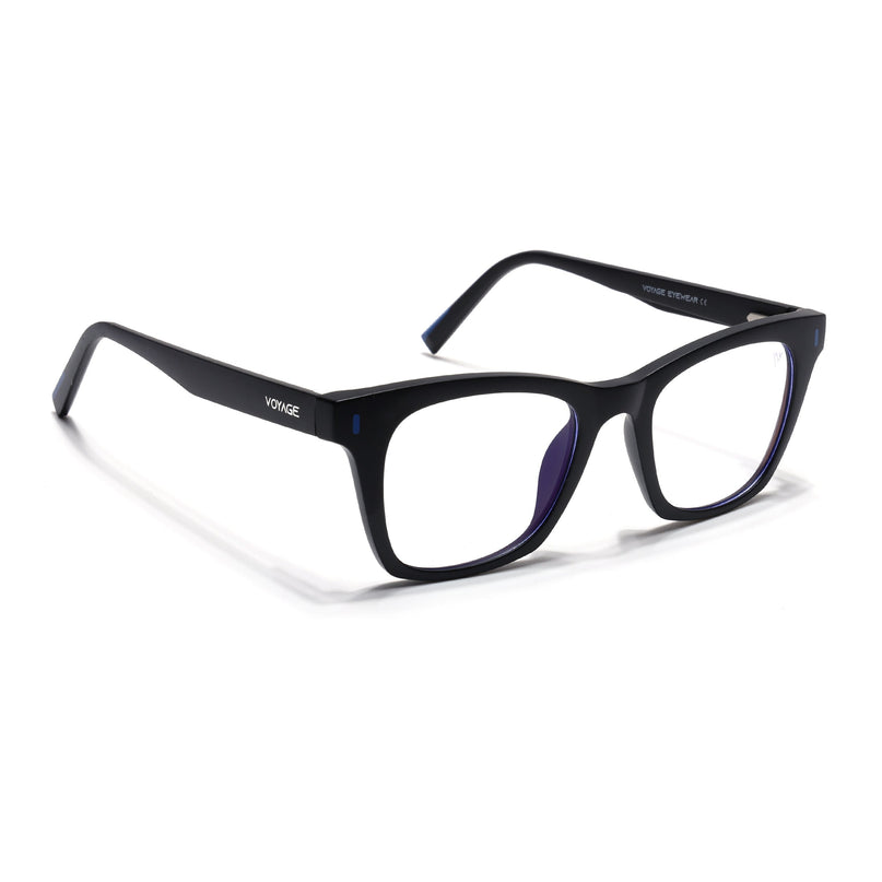 Voyage Black Wayfarer Eyeglasses for Men & Women (SV010FMG7502-C2)