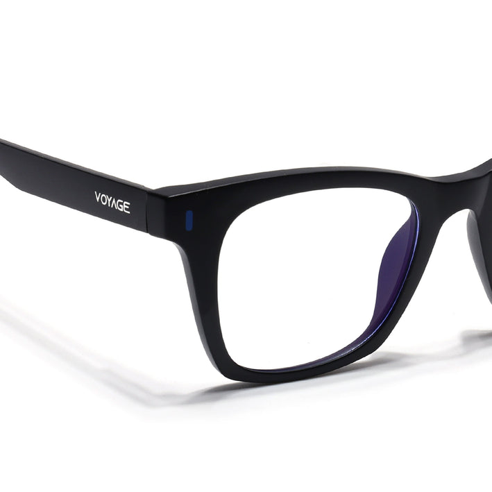 Voyage Black Wayfarer Eyeglasses for Men & Women (SV010FMG7502-C2)