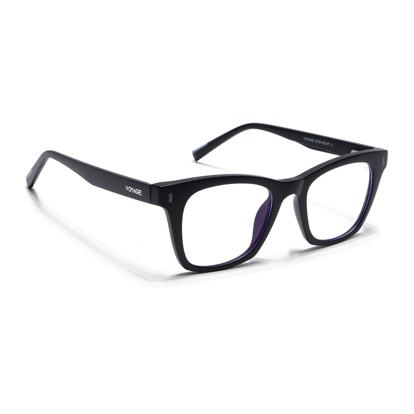 Voyage Black Wayfarer Eyeglasses for Men & Women (SV010FMG7503-C3)