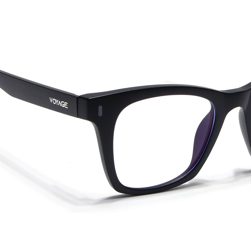 Voyage Black Wayfarer Eyeglasses for Men & Women (SV010FMG7503-C3)