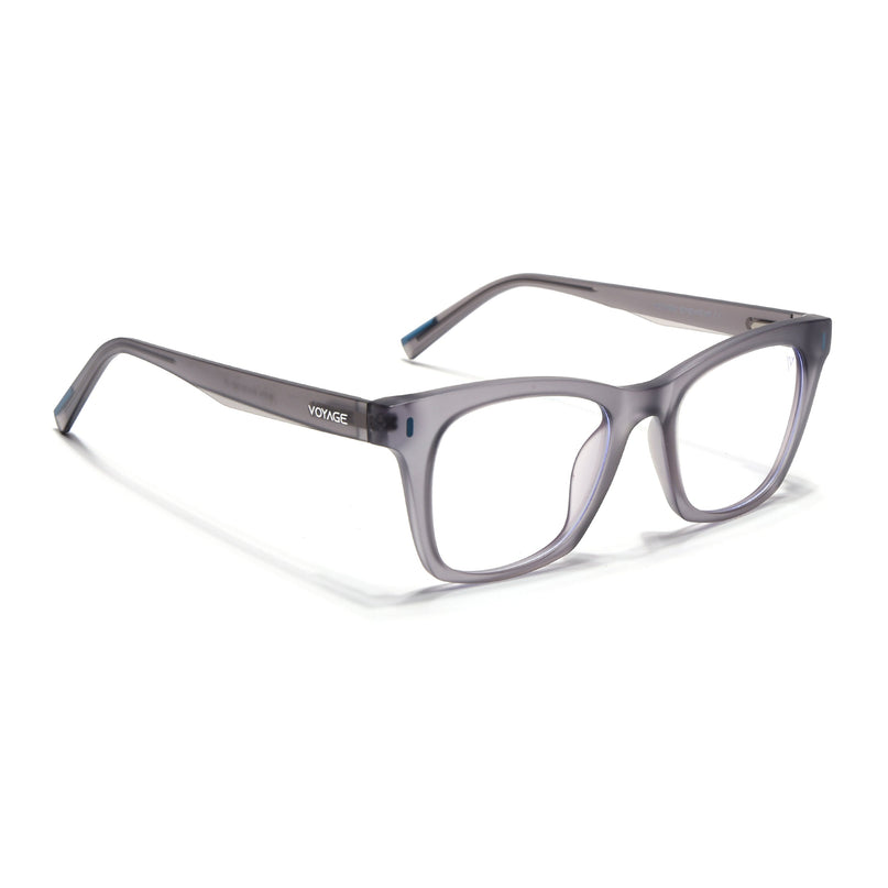 Voyage Light Grey Wayfarer Eyeglasses for Men & Women (SV010FMG7505-C5)