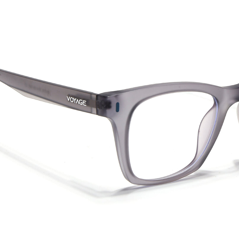 Voyage Light Grey Wayfarer Eyeglasses for Men & Women (SV010FMG7505-C5)