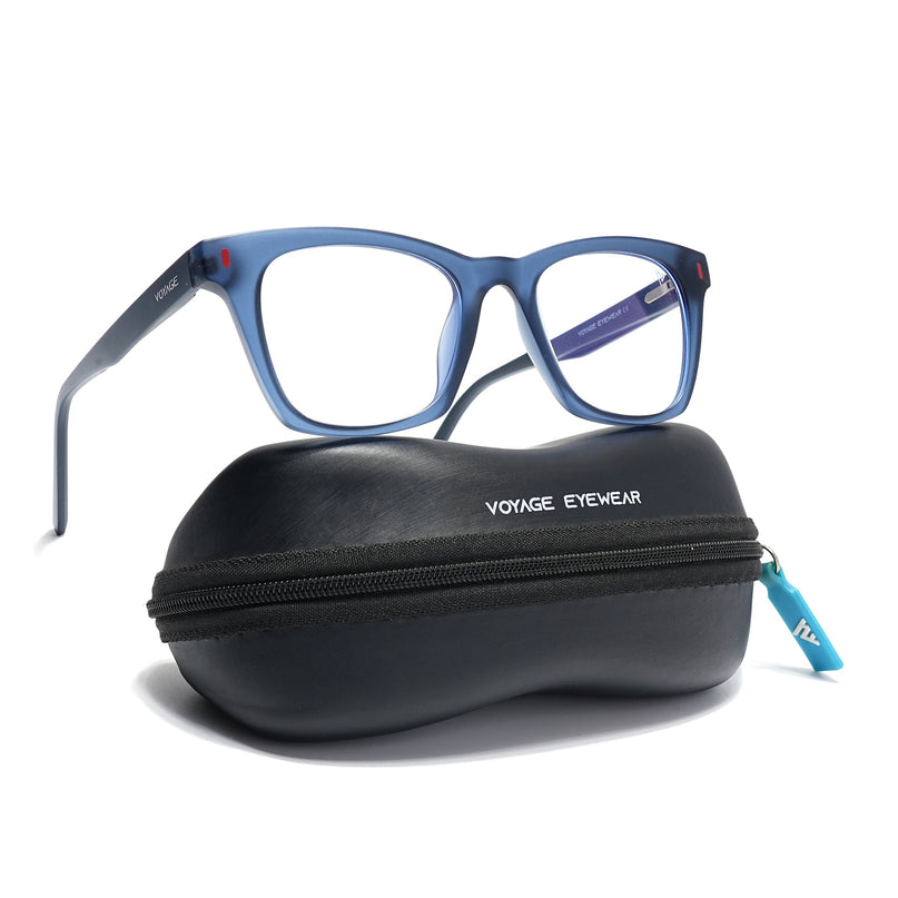 Voyage Blue Wayfarer Eyeglasses for Men & Women (SV010FMG7506-C6)