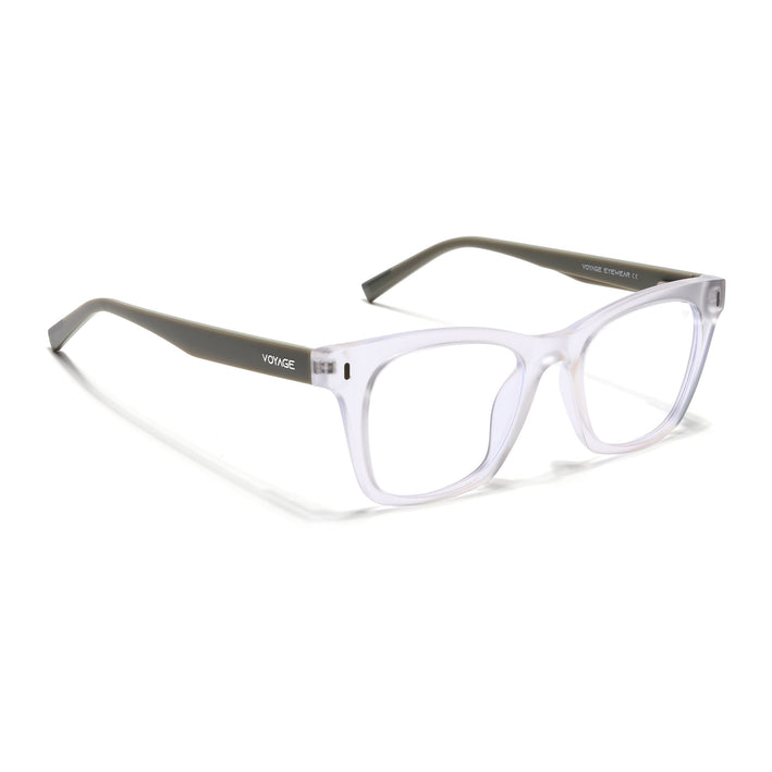 Voyage Transparent Wayfarer Eyeglasses for Men & Women (SV010FMG7508-C8)