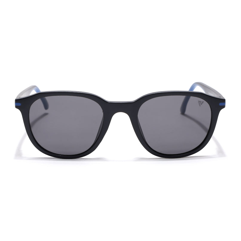 Wayfarer Polarized Sunglasses for Men & Women (Black Lens | Black Frame - PMG7397)