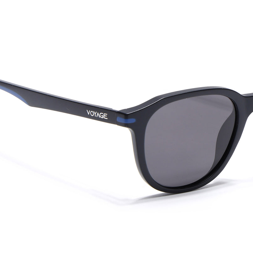 Wayfarer Polarized Sunglasses for Men & Women (Black Lens | Black Frame - PMG7397)
